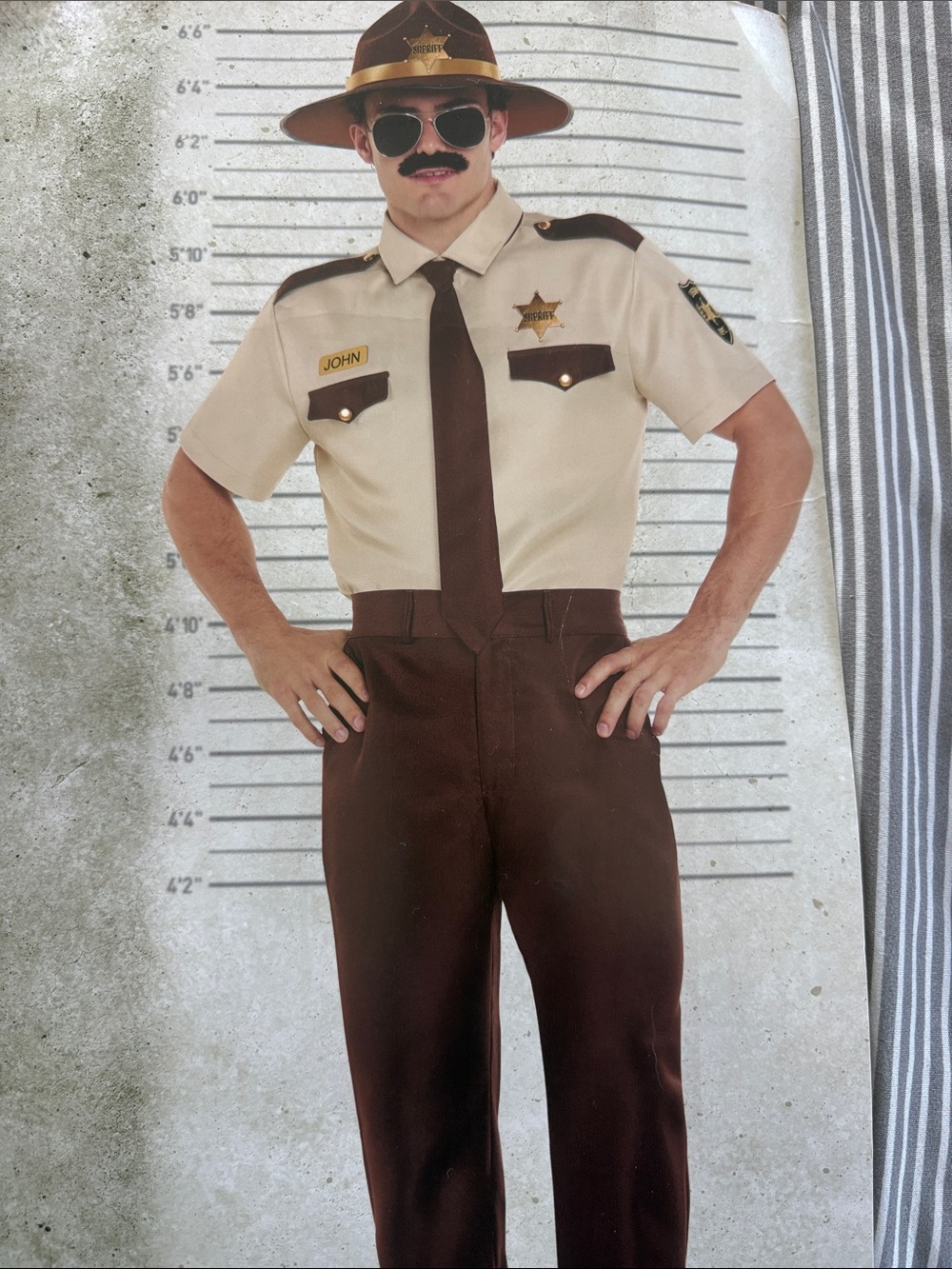 Classic Short-Sleeve Sheriff Costume Shirt and Pants - Super Troopers Costume